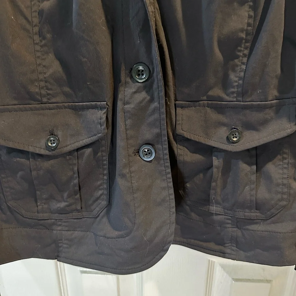 Eddie Bauer Women’s Soft Black Jacket Blazer‎ Sz 8 Performance Nylon Pockets